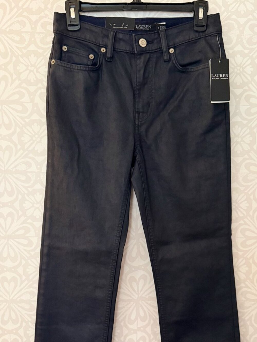 Lauren Ralph Lauren Coated Bootcut Jeans - Black - Size 2/26 - New With Tags